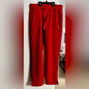 Figs popping red pants medium